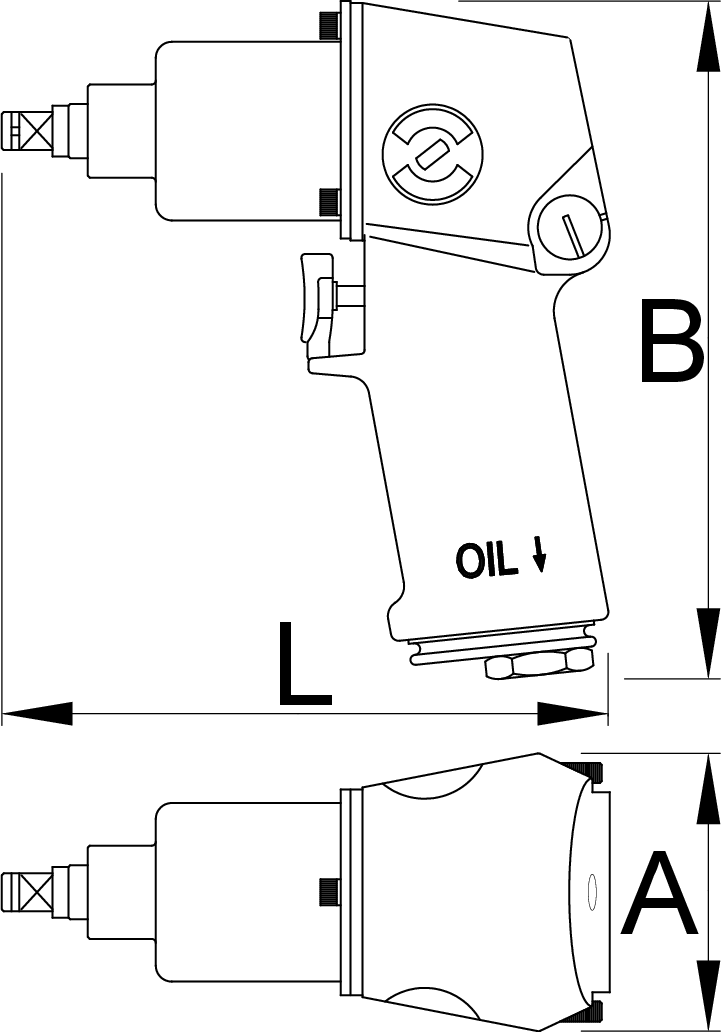 Pistol pneumatic 1/2" - 1562 Unior art. 615321