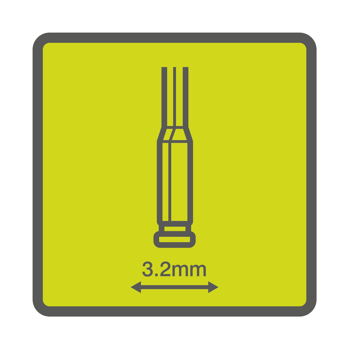 Mandrina rotativa standard 3,2 mm - RAR901