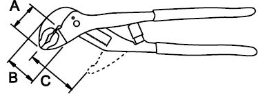 62708 Cleste reglabil cu auto-blocare si arc de redeschidere, L 12”