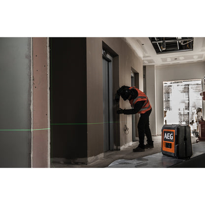 Nivelă laser AEG Nivelă Laser cu 2 linii în cruce, lumină verde, set cu accesorii, CLG220-K, 4935472254