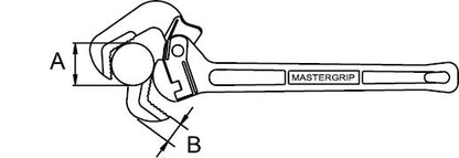61406 Cheie pentru tevi MASTERGRIP, DIM 14