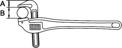 61377 Cheie pentru tevi la 90 grade GGG-W-651-E, Type II Class A, DIM 14