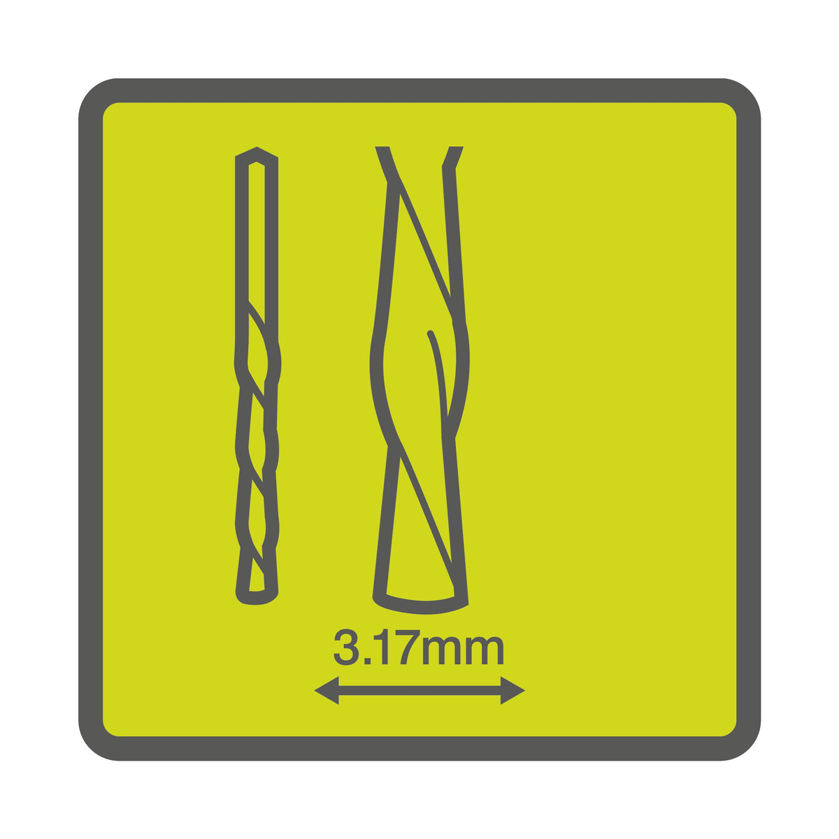 Freze pentru lemn si plastic 3,17 mm, 4 bucati - RAR404-4