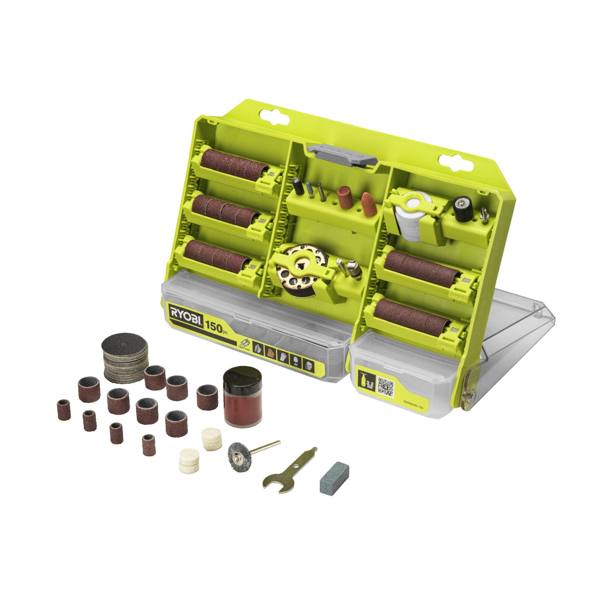 Set de accesorii multifunctionale de 150 de piese cu blocare prin rasucire - RAR800K-150