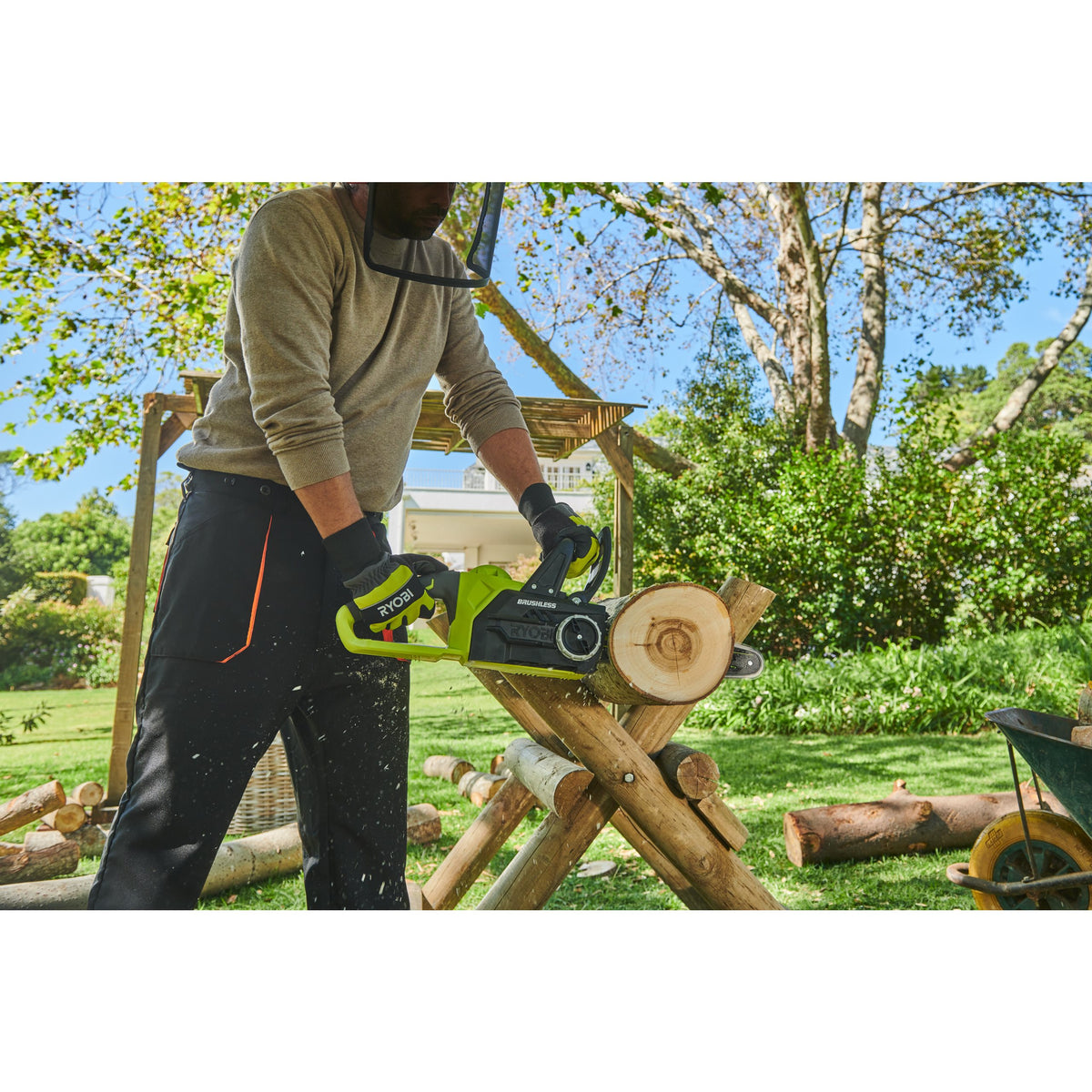 Fierastrau cu lant 18V ONE+ brushless, lama 30 cm, cu acumulator 5.0Ah - RCS18X3050F