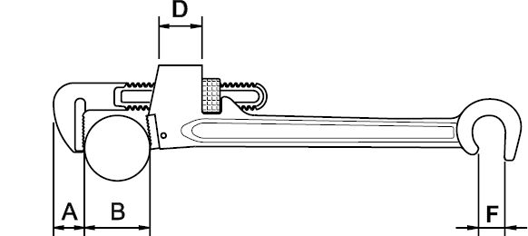 57580 Cheie pentru tevi si valve rafinarie, DIM 8
