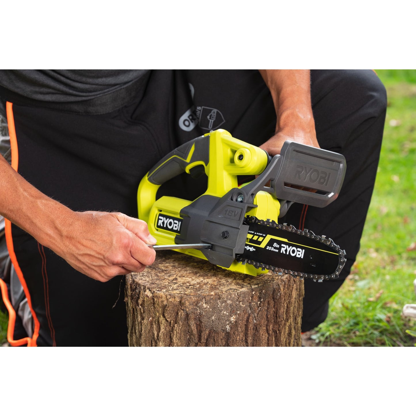 Fierastrau cu lant 18V ONE+, lama 20 cm (fara acumulator) - RY18CS20A-0