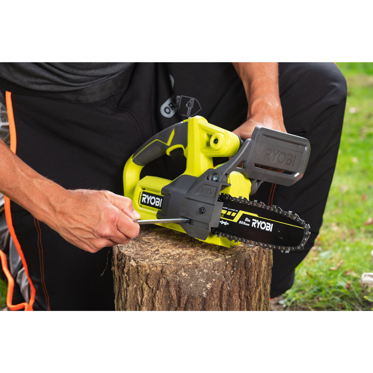 Fierastrau cu lant 18V ONE+, lama 20 cm, cu acumulator 2.5Ah - RY18CS20A-125