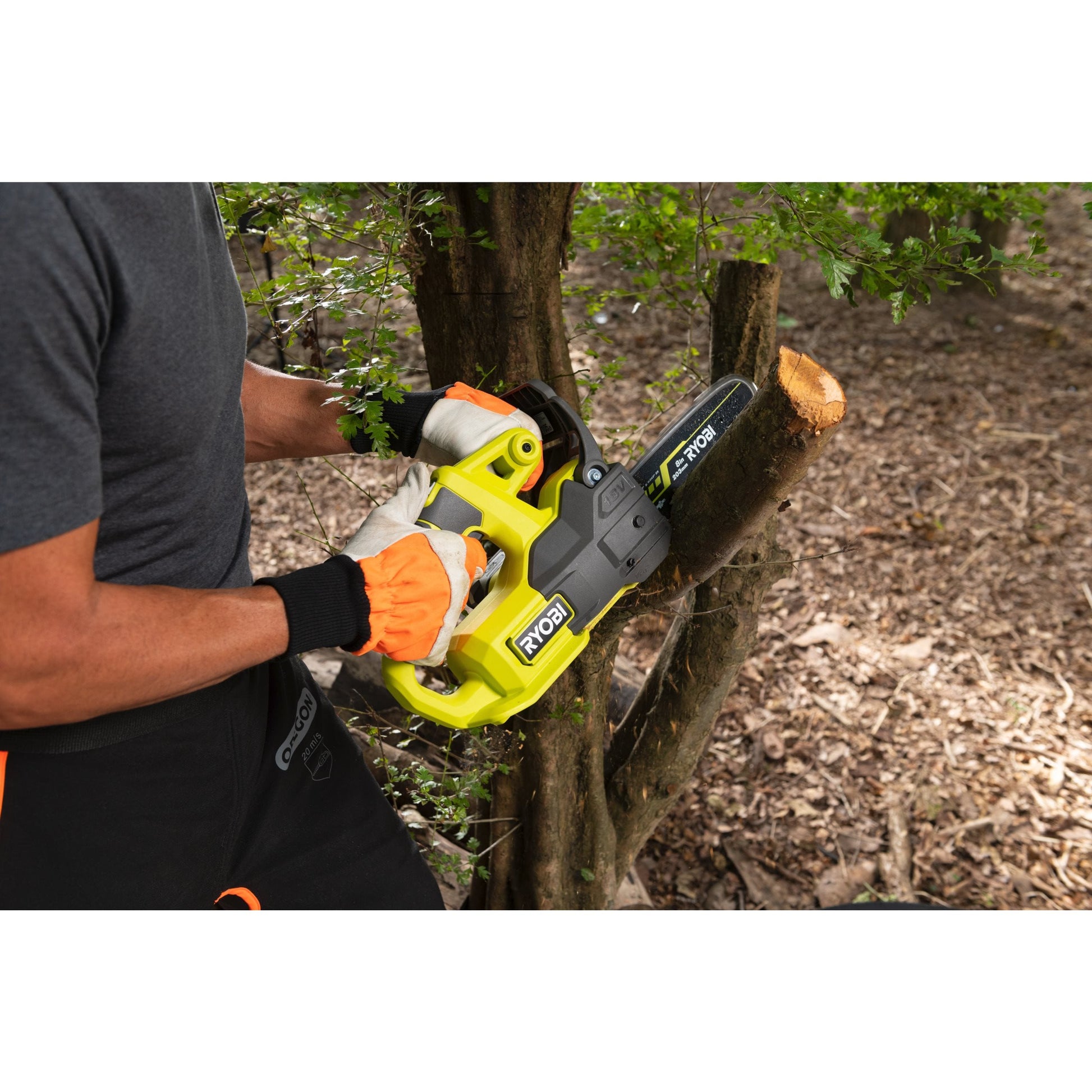 Fierastrau cu lant 18V ONE+, lama 20 cm, cu acumulator 2.5Ah - RY18CS20A-125