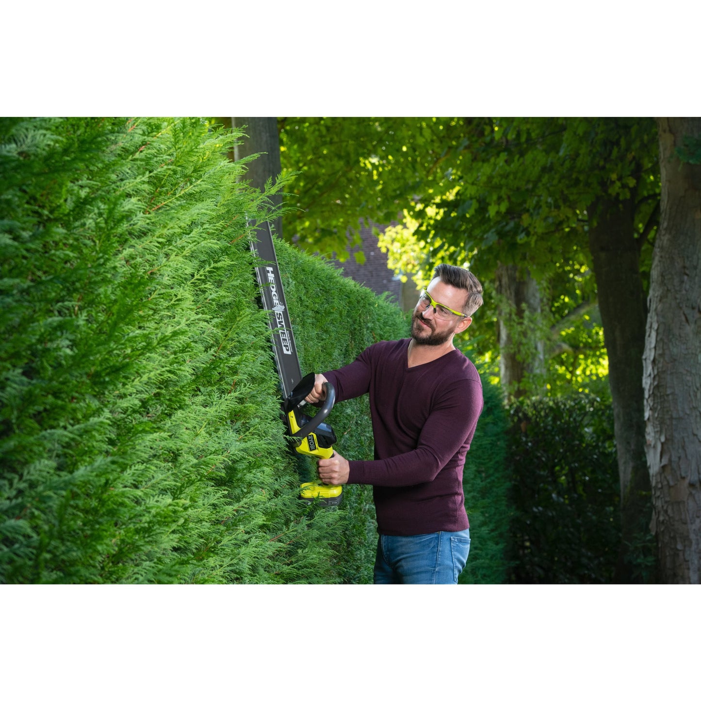 Foarfeca tuns gard viu 18V ONE+, lama 55cm, cu acumulator 2.0Ah - RY18HT55A-120