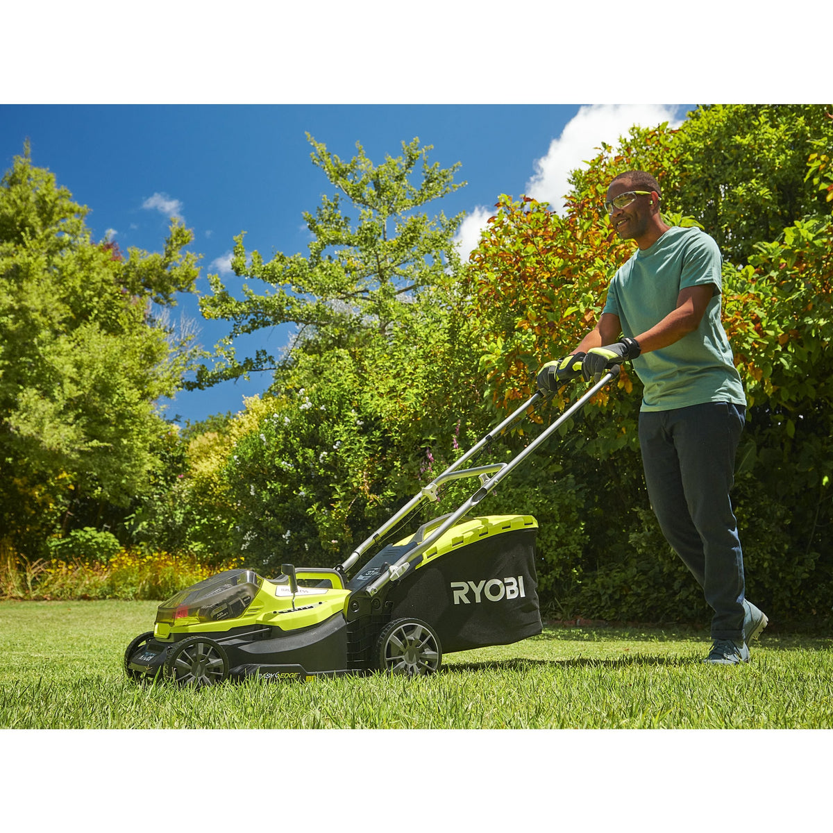 Masina de tuns gazonul 18V ONE+, motor fara perii, punte 37cm, cu acumulator 5.0Ah - RY18LMX37A-150