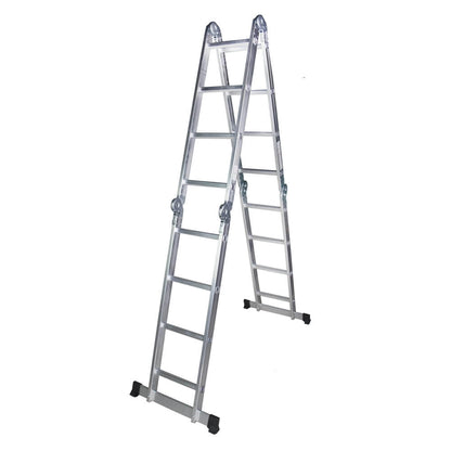 Scara multifunctionala din aluminiu BISONTE STR404 4 segmente x 4 trepte inaltime maxima 4.60 m