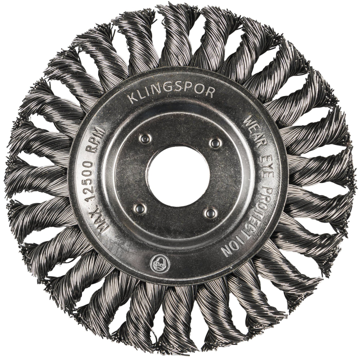 Perie circulara, cu tija, pentru debavurare inox / lemn / otel / plastic, BR 600 Z, diametru 100 mm, filet M 14