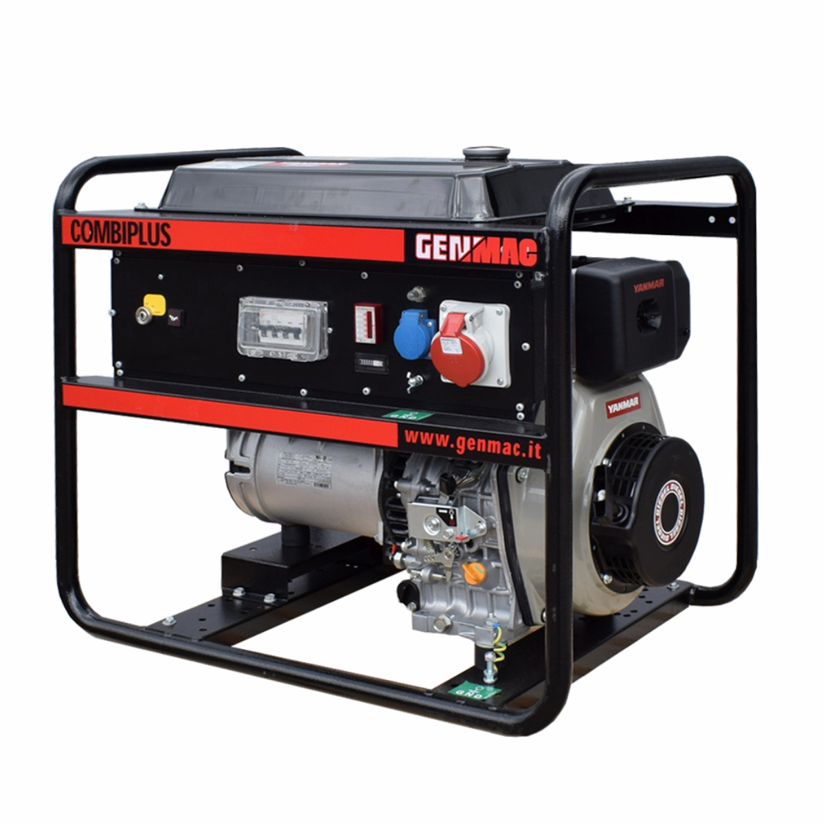 Generator de curent GENMAC CombiPlus G6500YEO maximum power 6,6 kVA/400V motor Yanmar L100