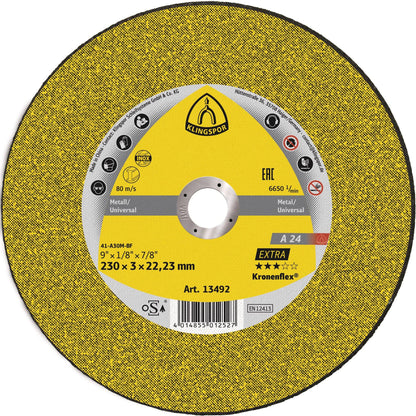 Disc debitare metale, A 24 Extra, 230 x 22.23 x 2 mm