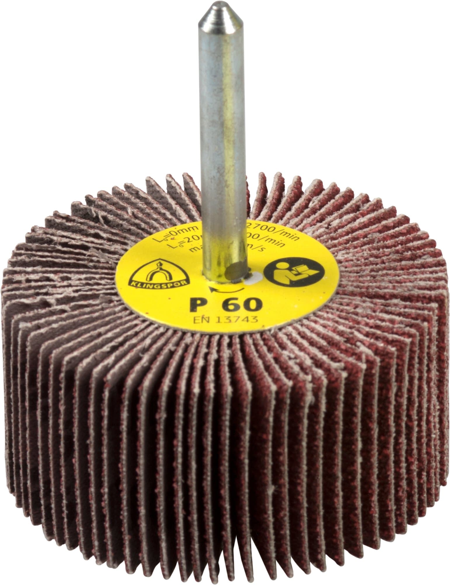 Perie abraziva, cu tija, pentru inox / metale / lemn / plastic, KM 613, 50 x 30 x 6 mm, granulatie 40