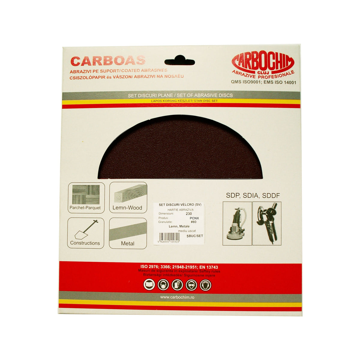 Disc abraziv pentru slefuire lemn, PCNX, 235 x 22 mm, granulatie 24