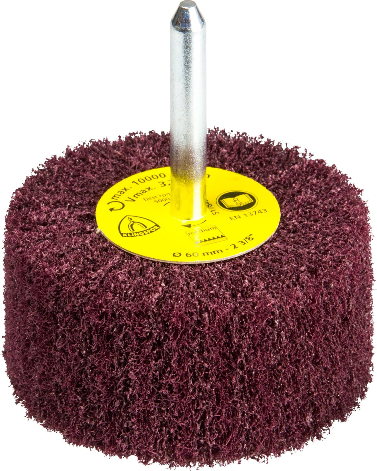 Perie abraziva, cu tija, pentru inox / metale, NFS 600, 80 x 50 x 6 mm, granulatie 120